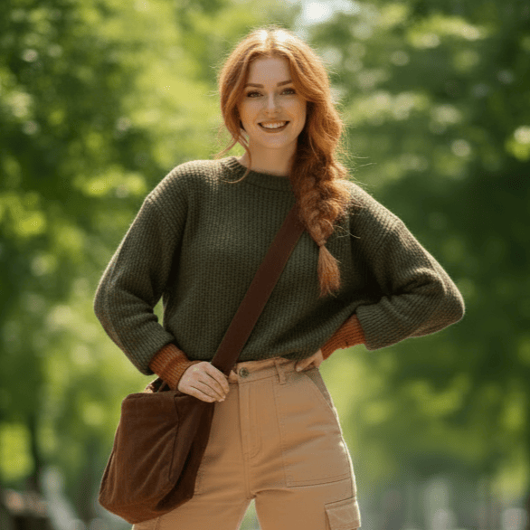 Travel-Bloggerin Lina nutzt den Brakini als minimalistisches Essential auf Reisen und im Hotelpool.